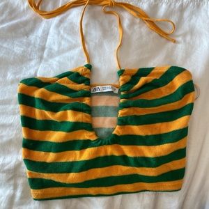 Striped Zara crop top
